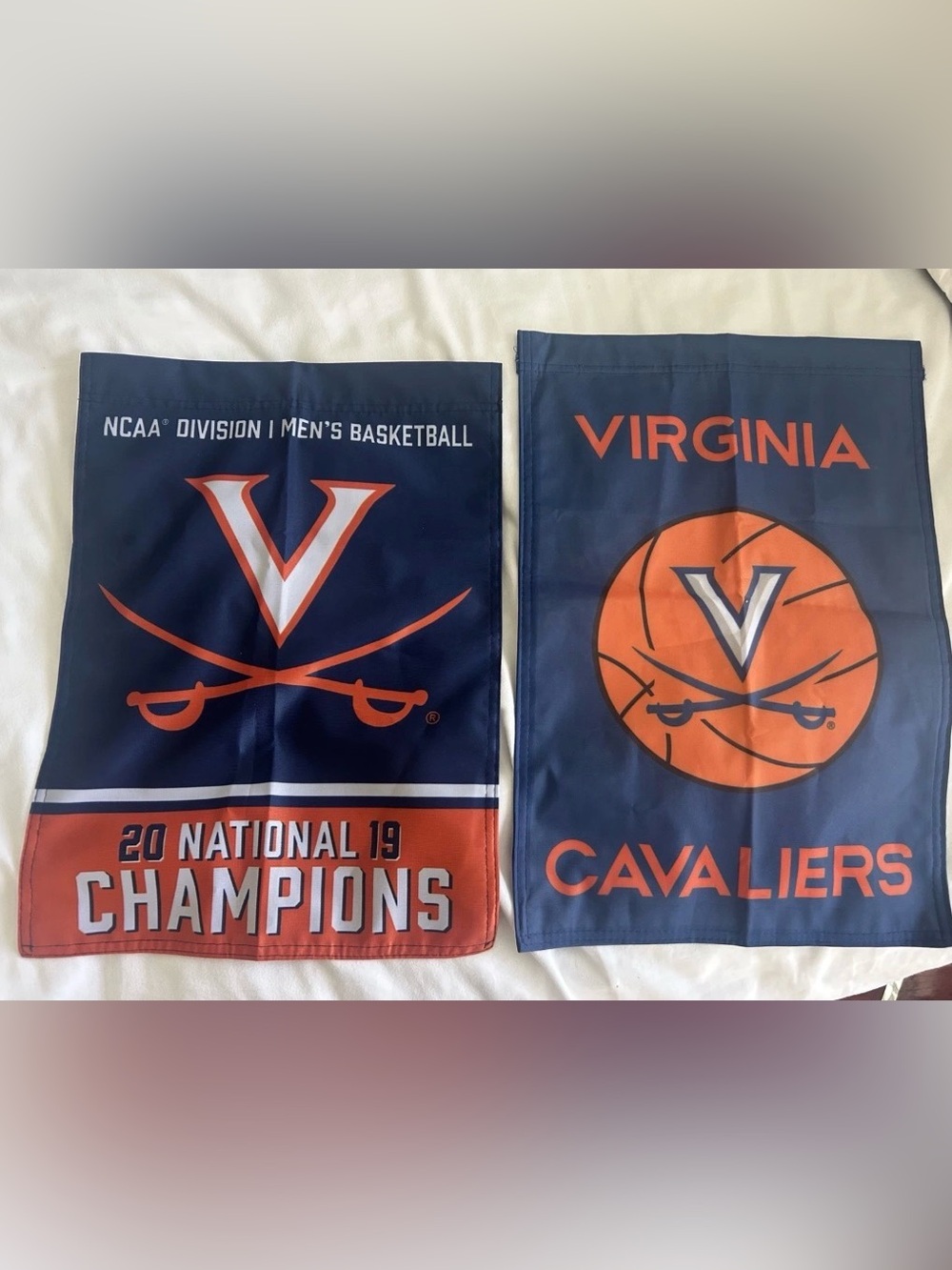 2 UVA University of Virginia Cavaliers Basketball Garden Flags